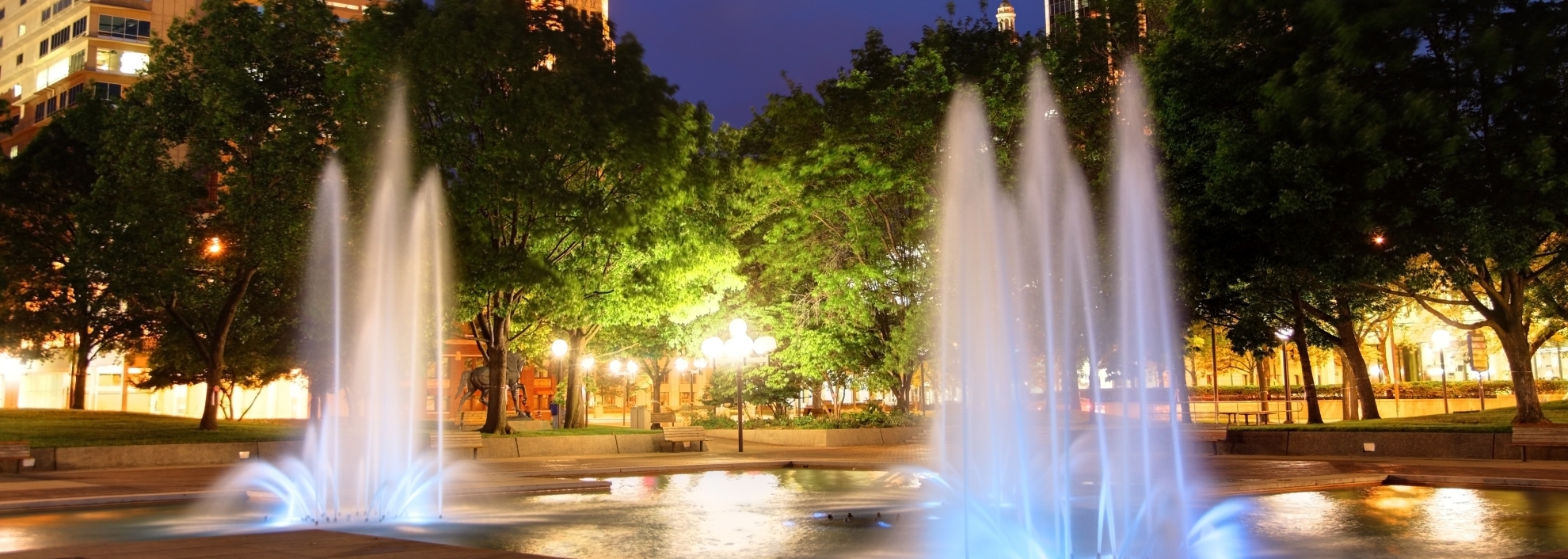 Fountain in downtown Fort Wayne, Indiana